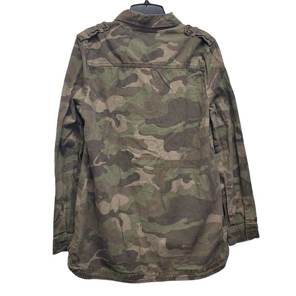 Adam Levine Mens Medium 100% Cotton Camo Long Sleeve Button Up Jacket - Picture 3 of 4